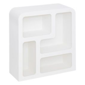 Meuble 4 niches en Bois Blanc 75 x 85 cm