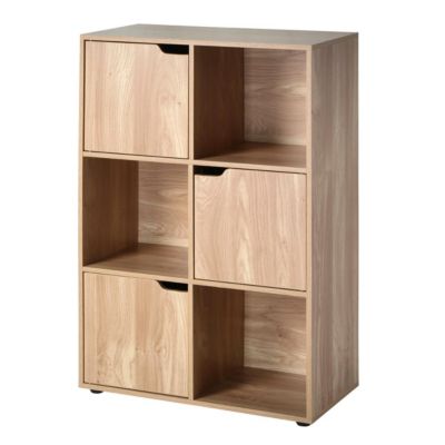 Meuble à 6 cases avec trois portes - Modu