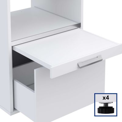 Meuble armoire pour machine à laver T-BATH 67,2x144cm blanc ép. 22 mm