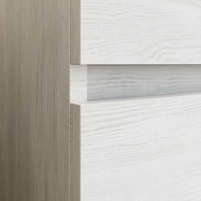 Meuble avec vasque encastrée BOGOTA Chêne blanc L. 60 cm - Saniverre
