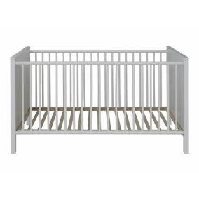 Meuble Bébé-Enfant -  Lit en mélaminé blanc L-H-P : 76 - 83 - 147 cm