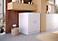 Meuble bas coffre machine à laver, 2 portes à fermeture soft-close, blanc, l.71 x H.91 x P.71,5 cm