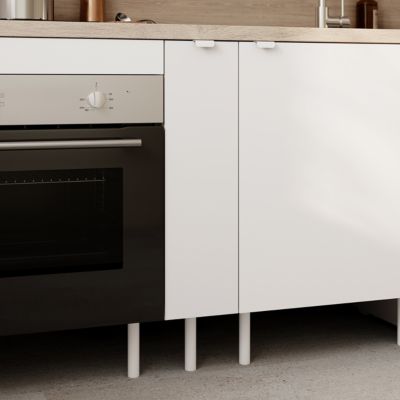 Meuble bas de cuisine 1 porte blanc l.20 x H.86 cm Izee