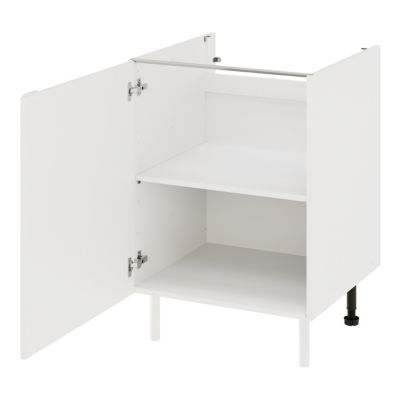 Meuble bas de cuisine 1 porte blanc l.60 x H.86 cm Izee