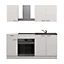 Meuble bas de cuisine 1 porte et 1 tiroir avec plan de travail Primalight blanc mat l. 40 cm x H. 87,9 cm