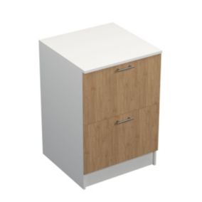 Meuble de Rangement 80 x 40 x 48 cm, Commodede, avec 1 charnières de  sécurité, Style Simple, Blanc - Conforama