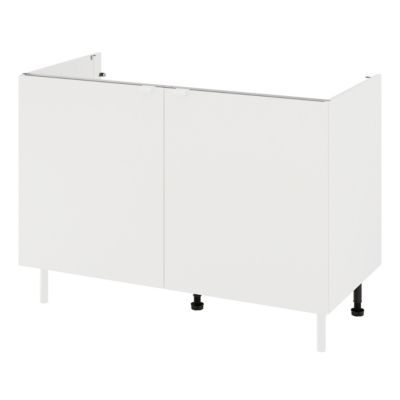 Meuble bas de cuisine 2 portes blanc l.120 x H.86 cm Izee
