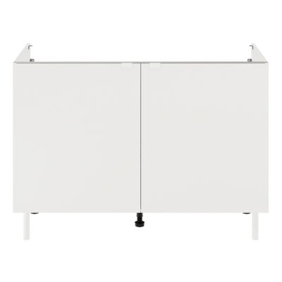 Meuble bas de cuisine 2 portes blanc l.120 x H.86 cm Izee