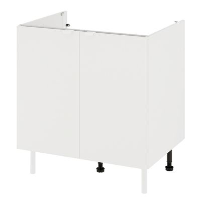 Meuble bas de cuisine 2 portes blanc l.80 x H.86 cm Izee
