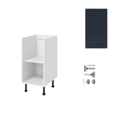 Meuble bas de cuisine avec 1 porte GoodHome Artemisia bleu L. 40 x H. 72 cm