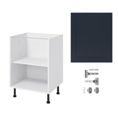 Meuble bas de cuisine avec 1 porte GoodHome Artemisia bleu L. 50 x H. 72 cm