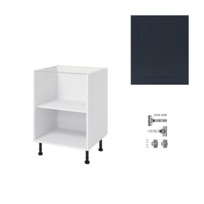 Meuble bas de cuisine avec 1 porte GoodHome Artemisia bleu L. 50 x H. 72 cm