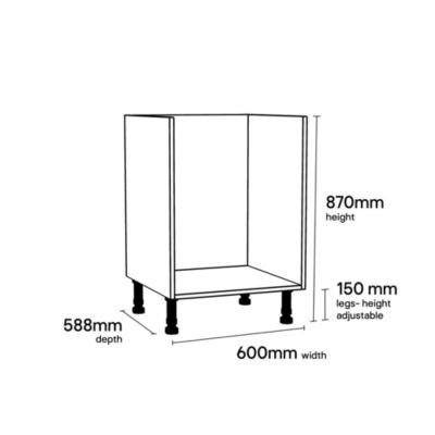 Meuble bas de cuisine avec 1 porte GoodHome Stevia blanc brillant L. 60 x H. 72 cm