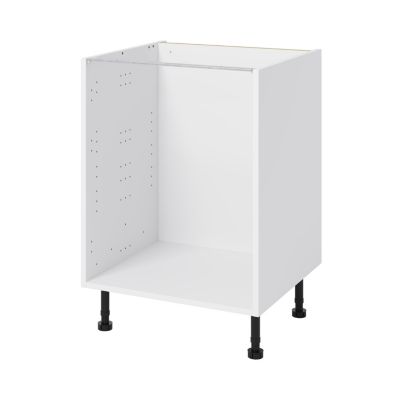 Meuble bas de cuisine avec 1 porte GoodHome Stevia blanc brillant L. 60 x H. 72 cm