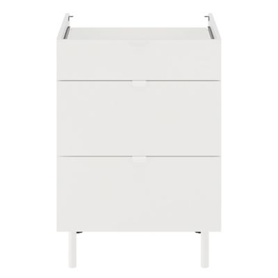 Meuble bas de cuisine Izee blanc 60 cm