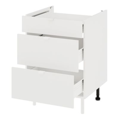 Meuble bas de cuisine Izee blanc 60 cm