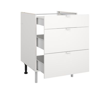 Meuble bas de cuisine Izee blanc 60 cm