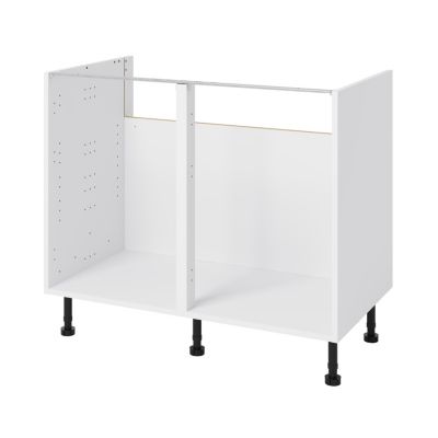 Meuble bas de cuisine Stevia blanc brillant l. 100 cm x H. 72 cm GoodHome