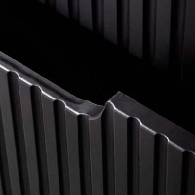 Meuble bas de salle de bain avec 1 porte - NEWPORT 30 x 60 x 40 cm rainuré noir en.casa