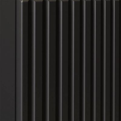 Meuble bas de salle de bain avec 1 porte - NEWPORT 30 x 60 x 40 cm rainuré noir en.casa