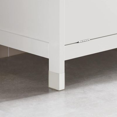 Meuble Bas de Salle de Bain avec 1 Tiroir, 1 Panier à Linge et 3 Panier, BZR77-W, SoBuy