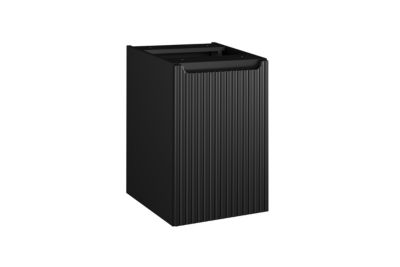 Meuble bas de salle de bain avec panier à linge et plan NOVA NOIR 40 cm