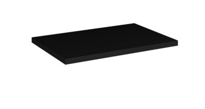 Meuble bas de salle de bain avec panier à linge et plan NOVA NOIR 40 cm