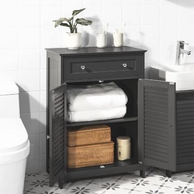 Meuble Bas de Salle de Bain avec Tiroir, Buffet Commode, FRG238-DG, SoBuy