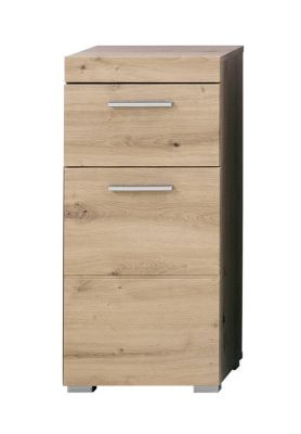 Meuble bas - Mélaminé chêne - Naturel - 37 - 79 - 31 cm