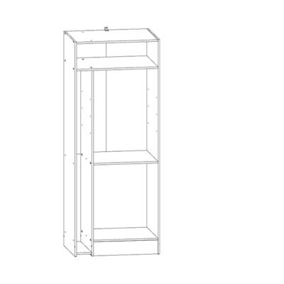 Meuble buanderie Clean coloris blanc H. 203,2 x L. 80,2 x P. 59,7 cm