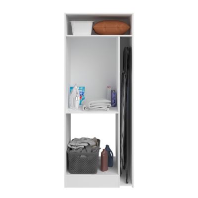 Meuble buanderie Clean coloris blanc H. 203,2 x L. 80,2 x P. 59,7 cm
