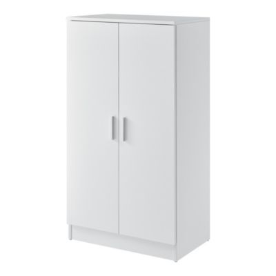 Meuble à Chaussure avec 7 Surfaces de Stockage 108 x 55 x 35 cm Effet Blanc en.casa