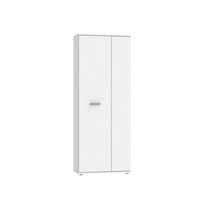 Meuble à chaussure blanc 2 portes 5 tablettes - CLASS