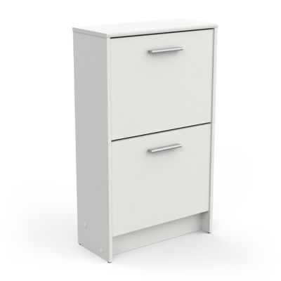 Meuble chaussures 2 compartiments blanc l. 53,9 cm Castorama