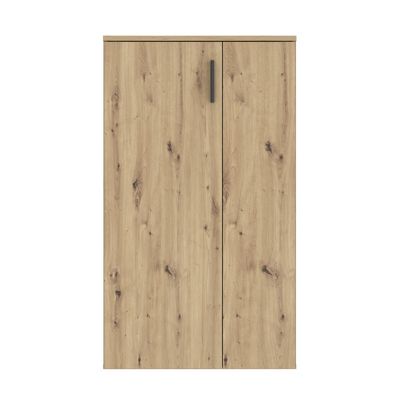 Meuble à chaussures 2 portes décor bois de chêne rustique - AMELIE
