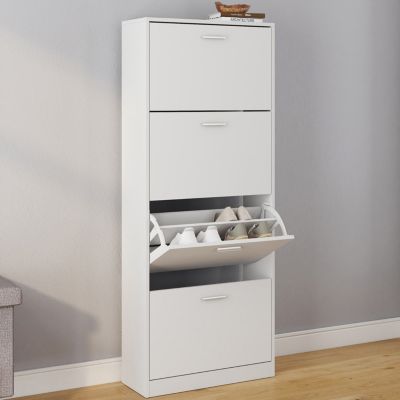 Meuble à chaussures 24 paires KLARK 4 portes blanc