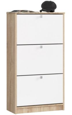 ZAPATEROS MEUBLE CHAUSSURES HALL BLANC AVEC MIROIR - Yatout Home