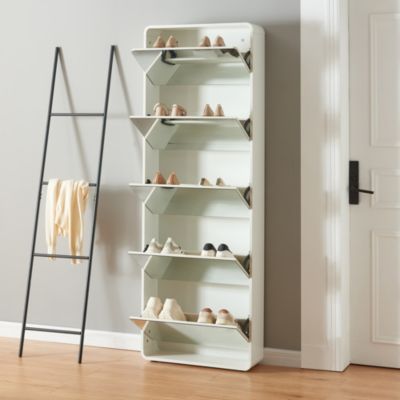 Meuble à chaussures Aure 180 x 63 x 24 cm blanc en.casa