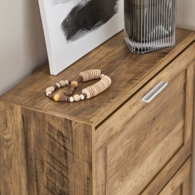 Meuble à Chaussures avec 2 Abattants pour Entrée Couloir, FSR137-F, SoBuy