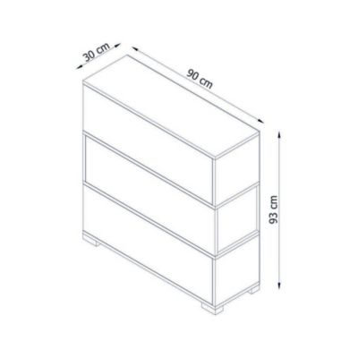 Meuble à chaussures Dgallopp, Meuble à chaussures, Armoire polyvalente, Rangement pour chaussures, 90x30h93 cm, Blanc et Noyer