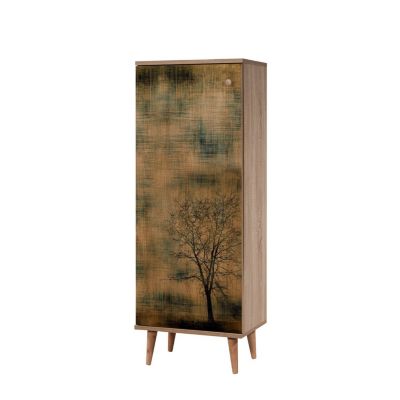 Meuble à chaussures Dnedelcear, Meuble à chaussures, Armoire d'entrée polyvalente, 50x38 h135 cm, Chêne et Jaune