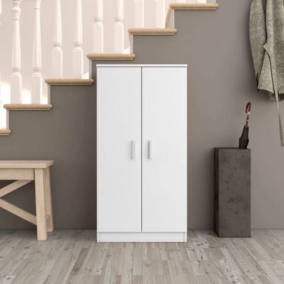 Meuble à chaussures Dpapett, Meuble chaussures peu encombrante, Armoire polyvalente avec 5 étagères, 55x36h108 cm, Blanc