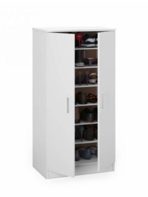 Meuble à chaussures Dpapett, Meuble chaussures peu encombrante, Armoire polyvalente avec 5 étagères, 55x36h108 cm, Blanc