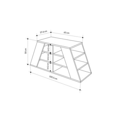 Meuble à chaussures Dpiovanell, Meuble à chaussures, Armoire d'entrée polyvalente, 106x38 h50 cm, Chêne et Blanc