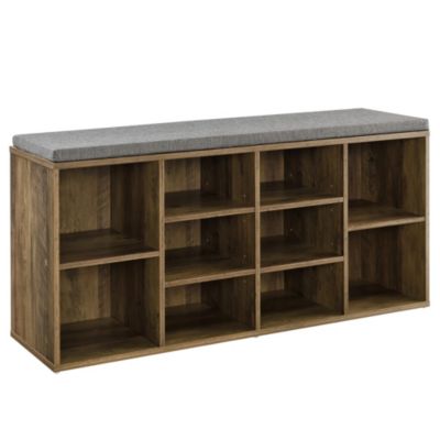 Meuble à Chaussures Leonidas Panneau de particules 103 x 30 x 48 cm Bois Naturel en.casa