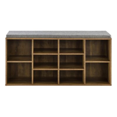 Meuble à Chaussures Leonidas Panneau de particules 103 x 30 x 48 cm Bois Naturel en.casa