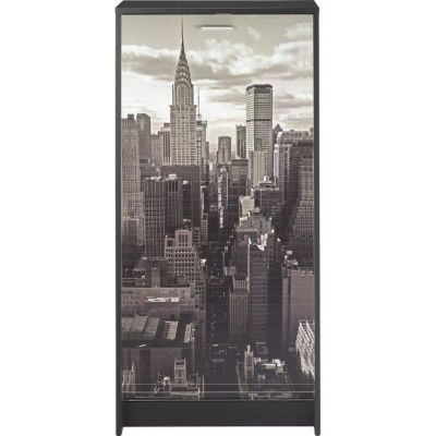 Meuble à chaussures SIMMOB New York noir 7 tablettes 21 paires