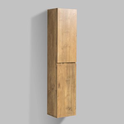 Meuble Colonne Armoire suspendue MDF Chêne 165x35x30cm, charnière à droite, Livrée assemblée - ALICE