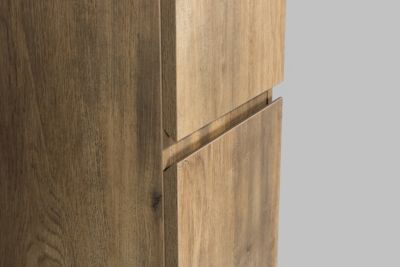 Meuble Colonne Armoire suspendue MDF Chêne 165x35x30cm, charnière à droite, Livrée assemblée - ALICE