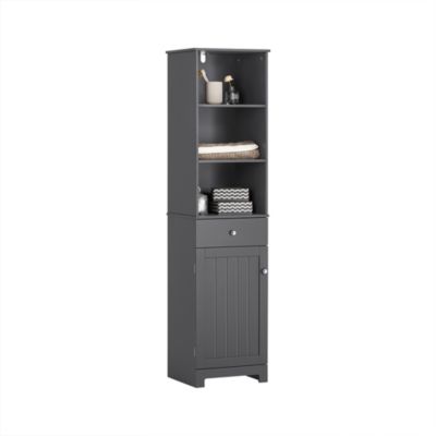 Meuble Colonne de Salle de Bain Armoire Rangement, BZR17-DG, SoBuy